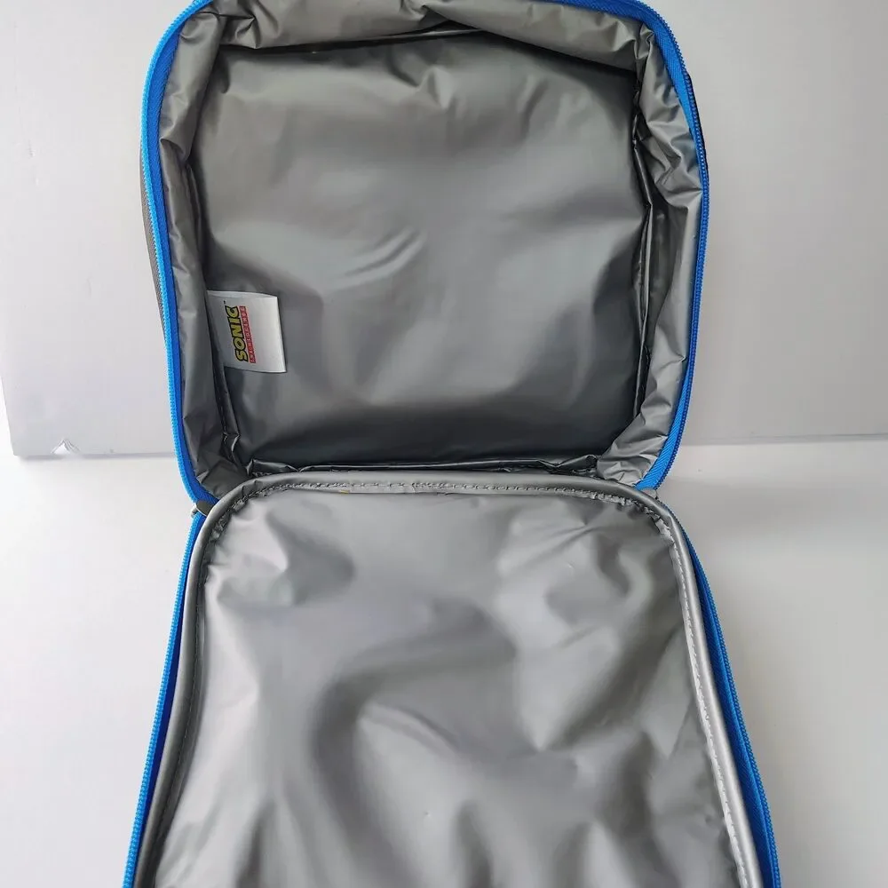 Sonic the Hedgehog 4- Piece Set Backpack With Lunchbox & Headphones 17” Backpack